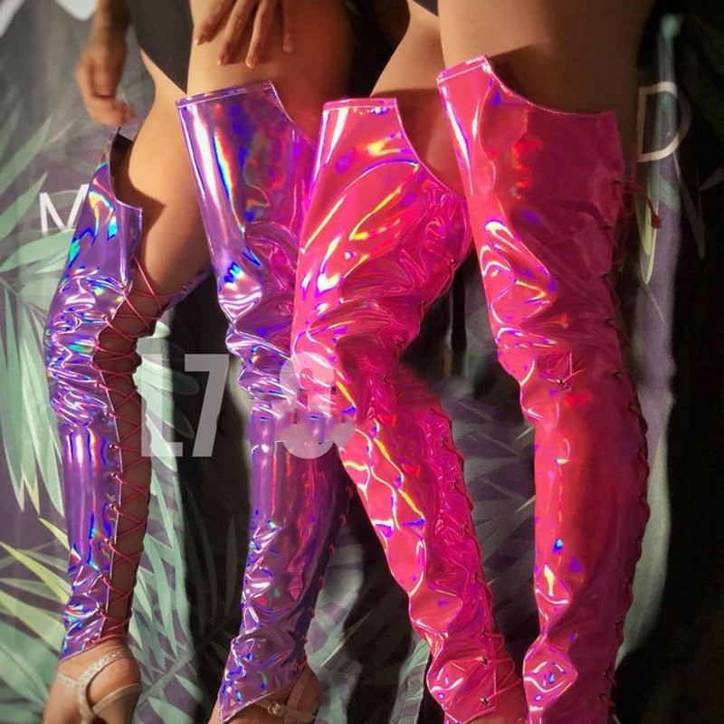 Nightclub Ds Dj Retro Festival Costumes Disco Party Pink Jumpsuit