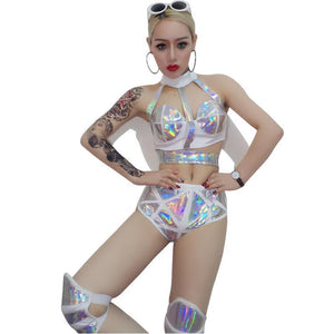 Galaxy Girl Iridescent Bandage 3 Piece Set with Knee Pads