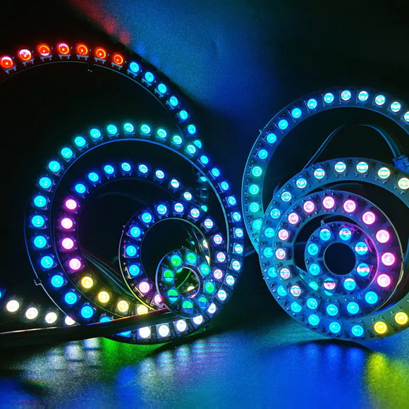LED Black PCB Ring WS2812B Full Color RGB Circle Module Lights